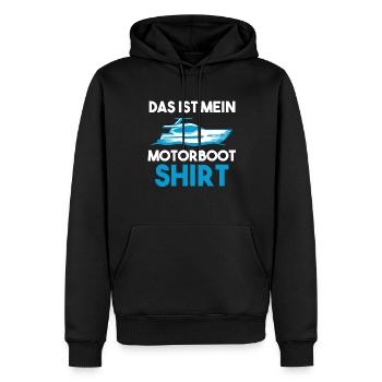 Motorboot Boot Bootfahren Geschenk - Männer Premium Bio Hoodie - Schwarz - Vorne - Nico (187cm)