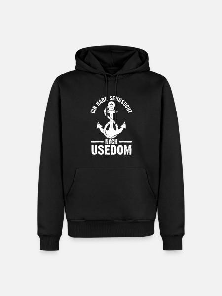 Usedom Norddeutschland Ostsee Geschenk - Männer Premium Bio Hoodie - Schwarz