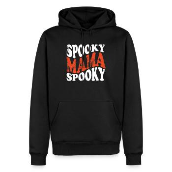 Spooky Mama Retro Halloween Ghost Witchy Spooky - Sweat à capuche Premium bio Homme - noir - Devant - Nico (187cm)