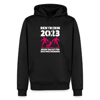 Rentnerin 2023 Rente 2023 Geschenk - Männer Premium Bio Hoodie - Schwarz - Vorne - Nico (187cm)