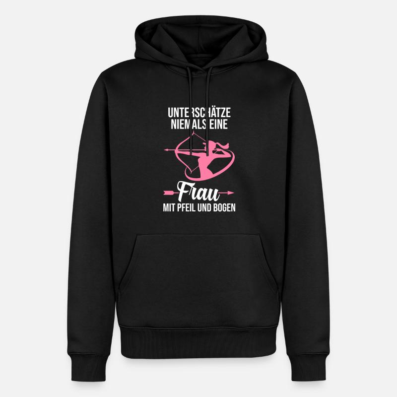 Bogen Sport Bogenschießen Bogen Geschenk - Männer Premium Bio Hoodie - Schwarz