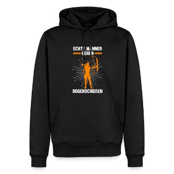 Bogen Sport Bogenschießen Bogen Geschenk - Männer Premium Bio Hoodie - Schwarz - Vorne - Nico (187cm)