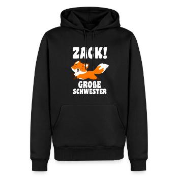 Schwestern Fuchs grosse Schwester Fuchs Geschenk - Männer Premium Bio Hoodie - Schwarz - Vorne - Nico (187cm)