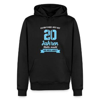 verheiraten Hochzeit Porzellanhochzeit Geschenk - Männer Premium Bio Hoodie - Schwarz - Vorne - Nico (187cm)