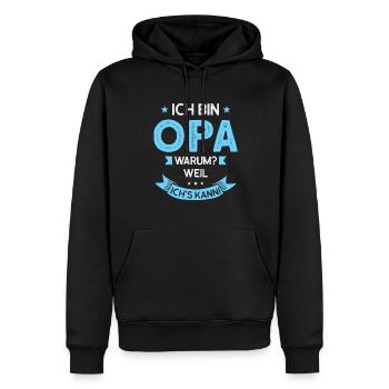 Opas Opa Opas Geschenk - Männer Premium Bio Hoodie - Schwarz - Vorne - Nico (187cm)