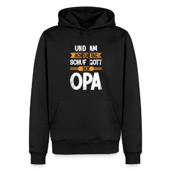 Opas Opa Opas Geschenk - Männer Premium Bio Hoodie - Schwarz - Vorne - Nico (187cm)