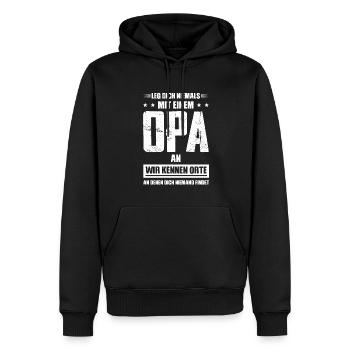 Opas Opa Opas Geschenk - Männer Premium Bio Hoodie - Schwarz - Vorne - Nico (187cm)
