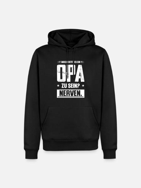 Opas Opa Opas Geschenk - Männer Premium Bio Hoodie - Schwarz