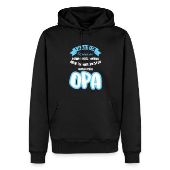 Opas Opa Opas Geschenk - Männer Premium Bio Hoodie - Schwarz - Vorne - Nico (187cm)
