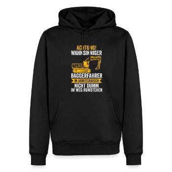Baggerfahrer Job Bagger Geschenk - Männer Premium Bio Hoodie - Schwarz - Vorne - Nico (187cm)
