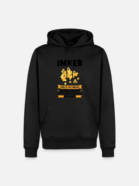 Imker Bienen Imkern Geschenk - Männer Premium Bio Hoodie - Schwarz