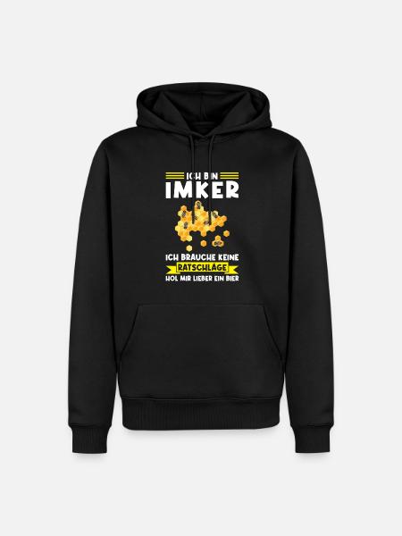 Imker Bier Bienen Geschenk - Männer Premium Bio Hoodie - Schwarz