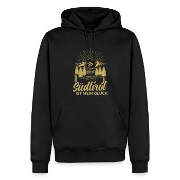Südtirol ist mein Glück Südtiroler - Männer Premium Bio Hoodie - Schwarz - Vorne - Nico (187cm)