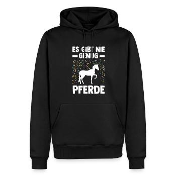 Reiten Pferd Pferde Geschenk - Männer Premium Bio Hoodie - Schwarz - Vorne - Nico (187cm)