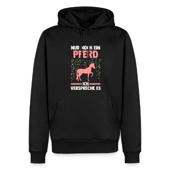Reiten Pferd Reiter Geschenk - Männer Premium Bio Hoodie - Schwarz - Vorne - Nico (187cm)