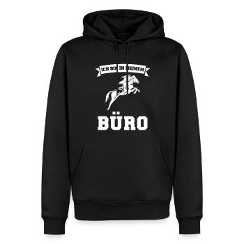 Reiten Pferd Pferde Geschenk - Männer Premium Bio Hoodie - Schwarz - Vorne - Nico (187cm)