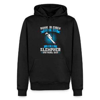 Klempner Beruf Installateur Geschenk - Männer Premium Bio Hoodie - Schwarz - Vorne - Nico (187cm)