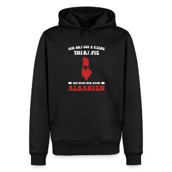 Albanien Reisen Albanien Flagge Geschenk - Männer Premium Bio Hoodie - Schwarz - Vorne - Nico (187cm)
