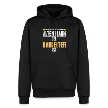 Bauleiter Bauaufsicht Bauleitung Geschenk - Männer Premium Bio Hoodie - Schwarz - Vorne - Nico (187cm)