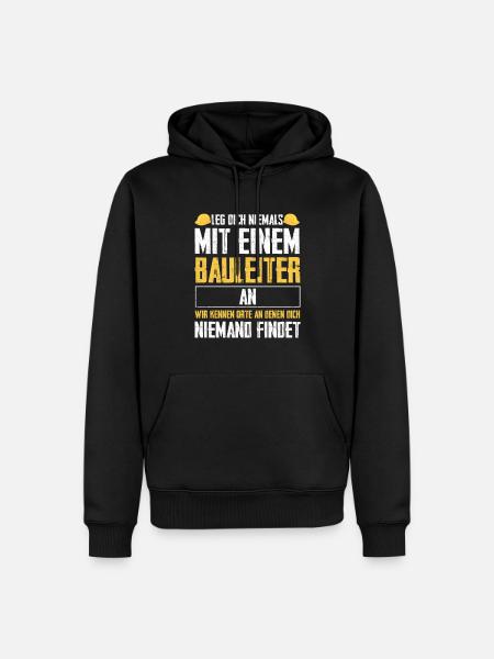 Bauleiter Bauaufsicht Baustellenleiter Geschenk - Männer Premium Bio Hoodie - Schwarz