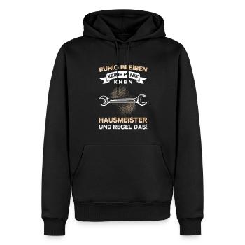 Hausmeister Beruf Handwerker Geschenk - Männer Premium Bio Hoodie - Schwarz - Vorne - Nico (187cm)