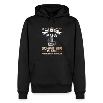 Schweißer Papa Metallarbeiter Geschenk - Männer Premium Bio Hoodie - Schwarz - Vorne - Nico (187cm)