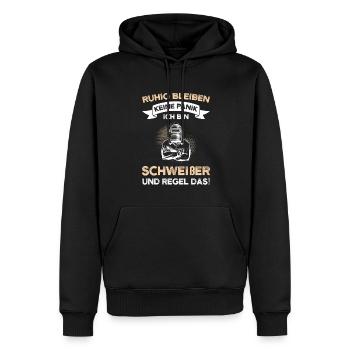 Schweißer Beruf Schweisser Geschenk - Männer Premium Bio Hoodie - Schwarz - Vorne - Nico (187cm)