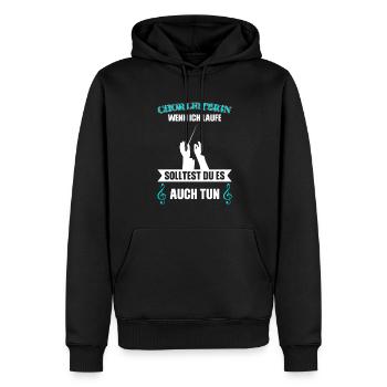 Chorleiterin Beruf Chorsänger Geschenk - Männer Premium Bio Hoodie - Schwarz - Vorne - Nico (187cm)