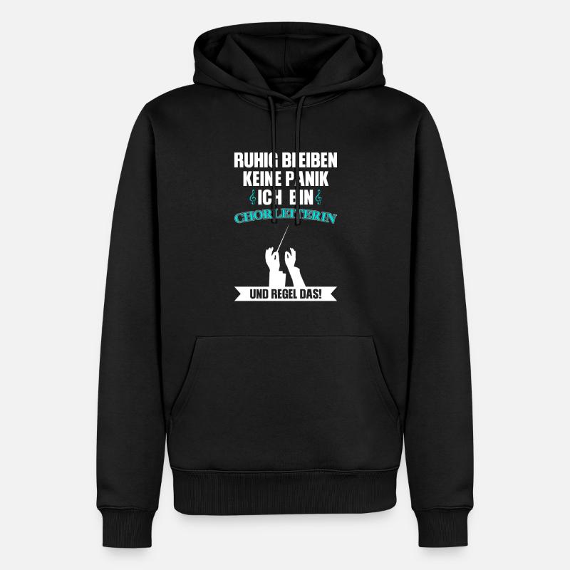 Chorleiterin Beruf Dirigentin Geschenk - Männer Premium Bio Hoodie - Schwarz