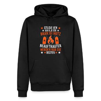 Brandschutzbeauftragter nur die Besten - Männer Premium Bio Hoodie - Schwarz - Vorne - Nico (187cm)