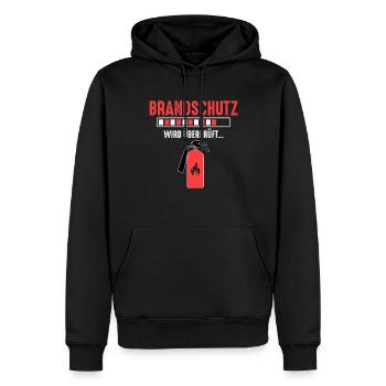 Brandschutz überprüft Brandschutzbeauftragter - Männer Premium Bio Hoodie - Schwarz - Vorne - Nico (187cm)