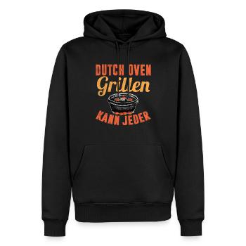 Dutch Oven grillen kann jeder Dopfen - Männer Premium Bio Hoodie - Schwarz - Vorne - Nico (187cm)