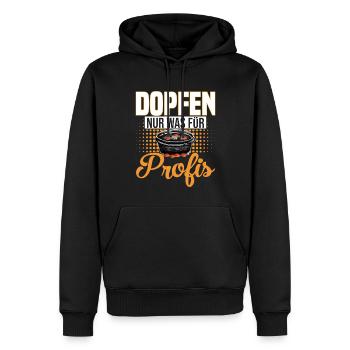 Dutch Oven Dopfen nur was für Profis - Männer Premium Bio Hoodie - Schwarz - Vorne - Nico (187cm)