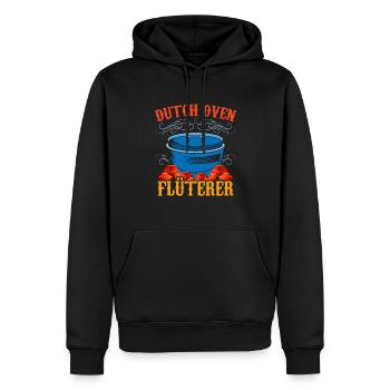 Dutch Oven Flüsterer Dopfen Outdoor - Männer Premium Bio Hoodie - Schwarz - Vorne - Nico (187cm)
