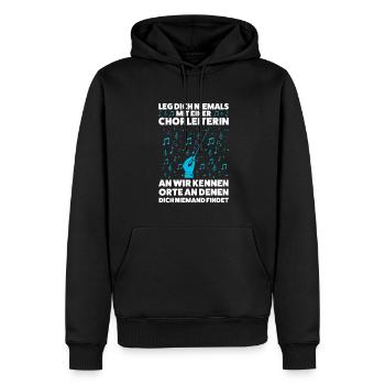 Chorleiterin Beruf Chor Geschenk - Männer Premium Bio Hoodie - Schwarz - Vorne - Nico (187cm)