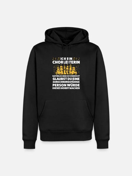 Chorleiterin Beruf Dirigentin Geschenk - Männer Premium Bio Hoodie - Schwarz