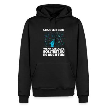 Chorleiterin Beruf Chorleitung Geschenk - Männer Premium Bio Hoodie - Schwarz - Vorne - Nico (187cm)