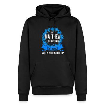 Vorname Christopher Name Christopher Geschenk - Männer Premium Bio Hoodie - Schwarz - Vorne - Nico (187cm)