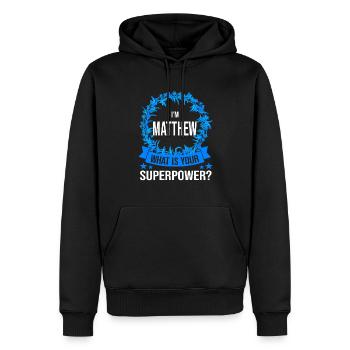 Vorname Christopher Name Christopher Geschenk - Männer Premium Bio Hoodie - Schwarz - Vorne - Nico (187cm)
