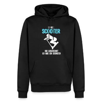 Scooter Roller Roller-Fahrer Geschenk - Männer Premium Bio Hoodie - Schwarz - Vorne - Nico (187cm)