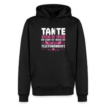 Tante Familie Lieblingstante Geschenk - Männer Premium Bio Hoodie - Schwarz - Vorne - Nico (187cm)
