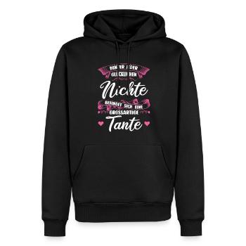 Tante Familie Lieblingstante Geschenk - Männer Premium Bio Hoodie - Schwarz - Vorne - Nico (187cm)