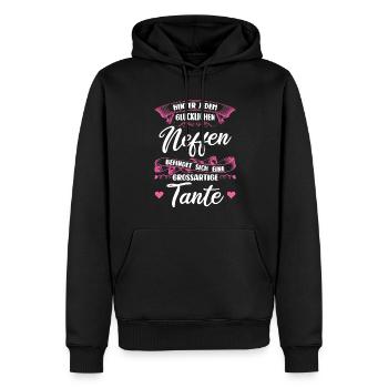 Tante Familie Lieblingstante Geschenk - Männer Premium Bio Hoodie - Schwarz - Vorne - Nico (187cm)
