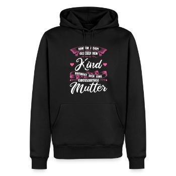 Mutter Familie Mama Geschenk - Männer Premium Bio Hoodie - Schwarz - Vorne - Nico (187cm)