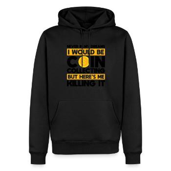 Münzen Münzen Sammler Numismatiker Geschenk - Männer Premium Bio Hoodie - Schwarz - Vorne - Nico (187cm)