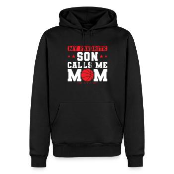 Basketball Mama Sohn Basketball Mama Sport Geschen - Männer Premium Bio Hoodie - Schwarz - Vorne - Nico (187cm)