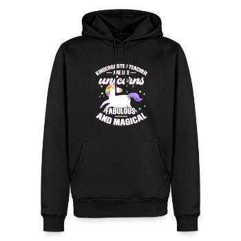 Lehrerin Kindergärtnerin Kindergärtnerin Geschenk - Männer Premium Bio Hoodie - Schwarz - Vorne - Nico (187cm)