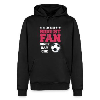 Fußball Oma Enkelin Fußball Oma Sport Geschenk - Männer Premium Bio Hoodie - Schwarz - Vorne - Nico (187cm)
