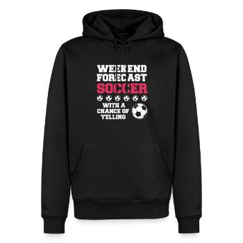 Fußball Oma Fußball Oma Sport Geschenk - Männer Premium Bio Hoodie - Schwarz - Vorne - Nico (187cm)