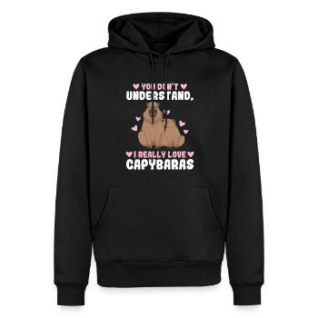 Wasserschwein Wasserschweine Tier Geschenk - Männer Premium Bio Hoodie - Schwarz - Vorne - Nico (187cm)